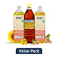 Edible Oils Value Pack of 3 | Org Sunflower Oil, Org GroundNut Oil and Org Mustard Oil | (1L X 3)