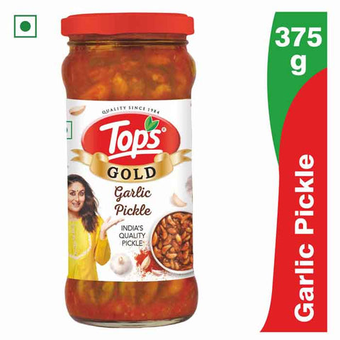 Tops Pickle Garlic -375g.Glass Bottle