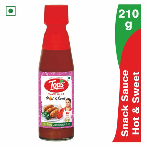 Tops Hot & Sweet Sauce - 210g. Glass Bottle