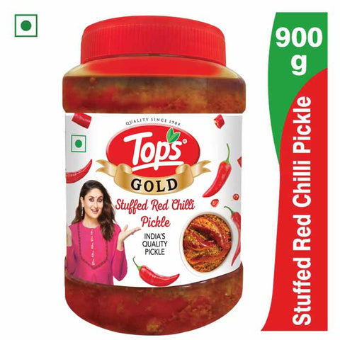 Tops Pickle Stuffed Red Chilli - 900g. PET Jar