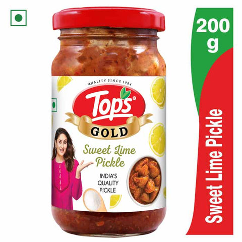 Tops Pickle Sweet Lime - 200g. Glass Bottle