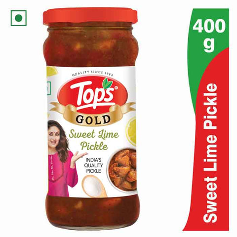 Tops Pickle Sweet Lime - 400g. Glass Bottle