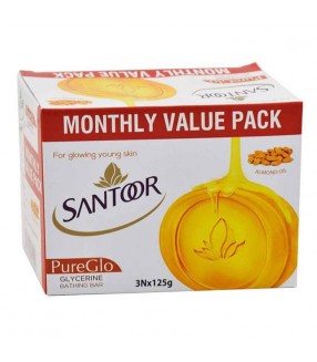 SANTOOR GLYCERINE SOAP 3*125 Gm