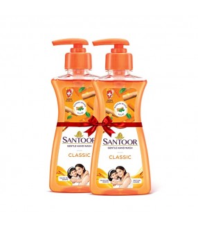 SANTOOR CLASSIC GENTLE HAND WASH - SANDALWOOD & TULASI ( BUY 1 GET 1 FREE )